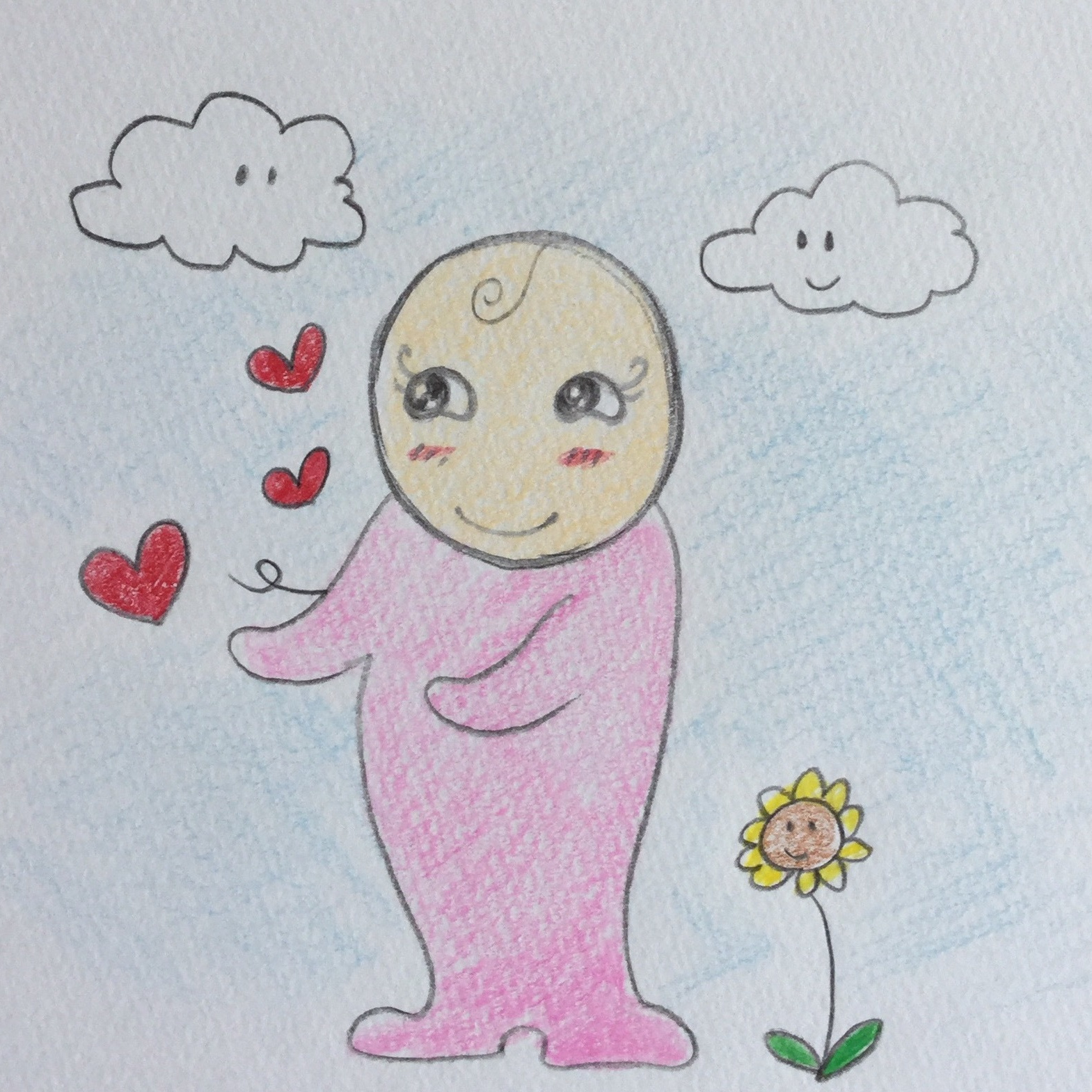 フローちゃん愛を与えるイラスト